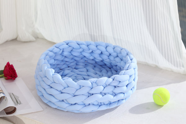 Hand Made Chunky Yarn Dog cat Pet Bed (13 Colours, #14-#26)