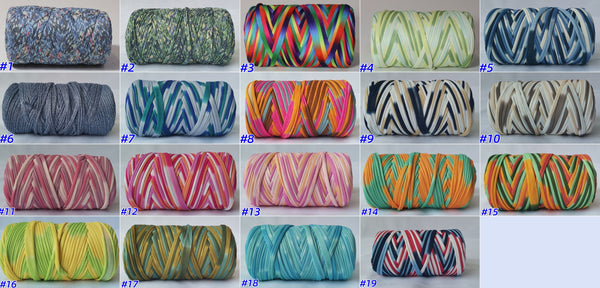 19 Colors Tie Dye Colorful T shirt Yarn DIY Craft Yarn 300g/0.66Lb/150 M