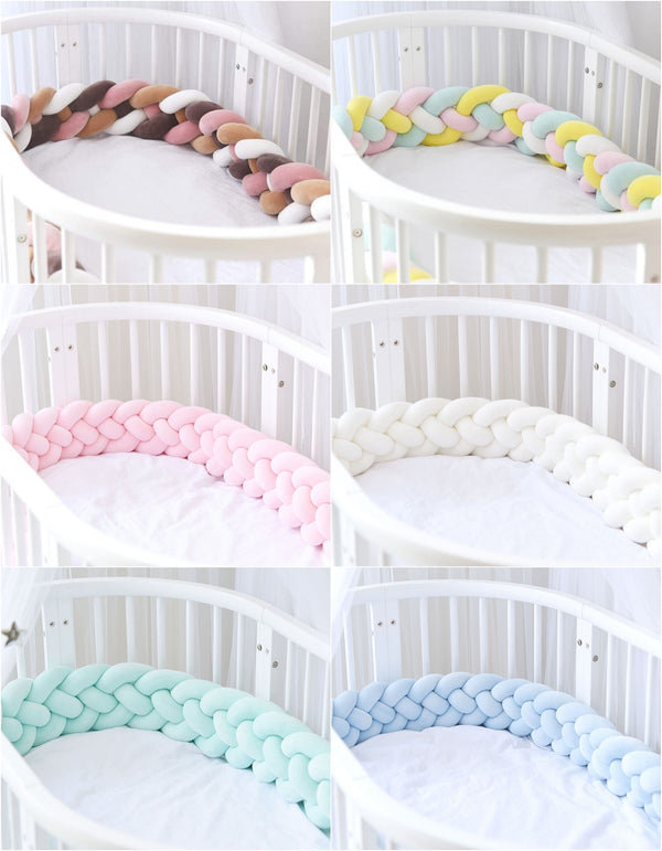 Handmade Baby Twist Knotted Bed Crib DIY Plush Bumper Crib