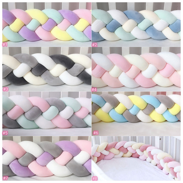 Handmade Baby Twist Knotted Bed Crib DIY Plush Bumper Crib